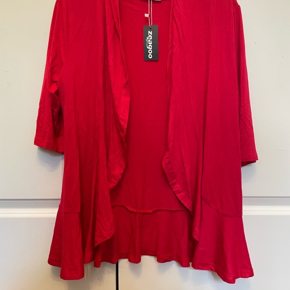 NWT Zeagoo Red Cardigan - Picture 2 of 4